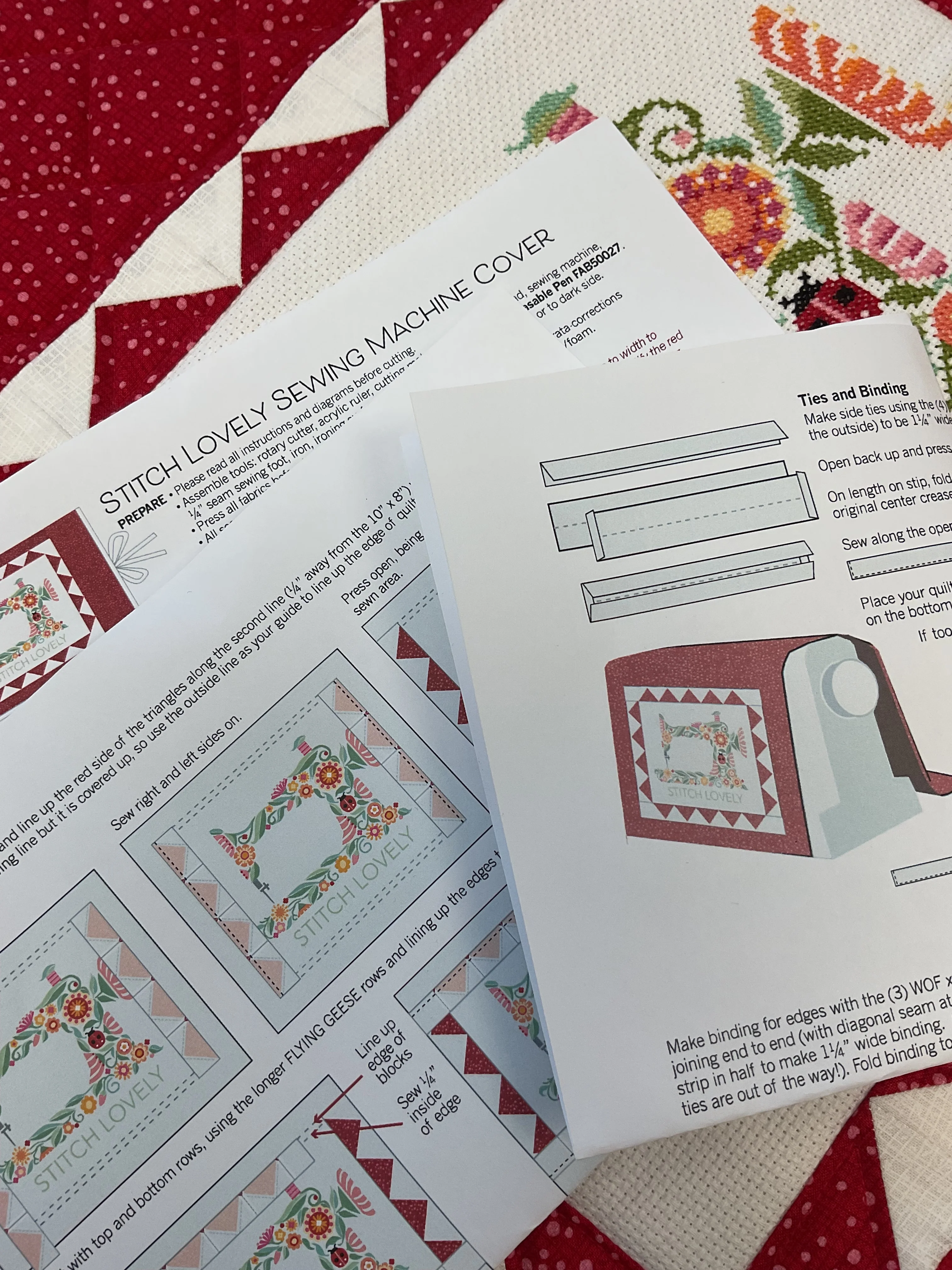 Sewing Machine Cover for Stitch Lovely Cross Stitch PDF Pattern - Image 3