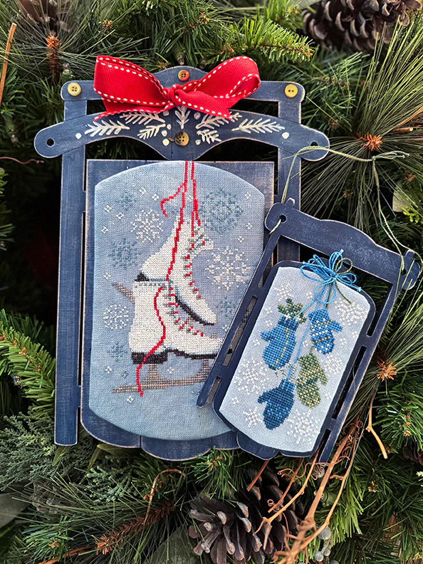 Snow Kissed Skates digital PDF cross stitch pattern - Image 3