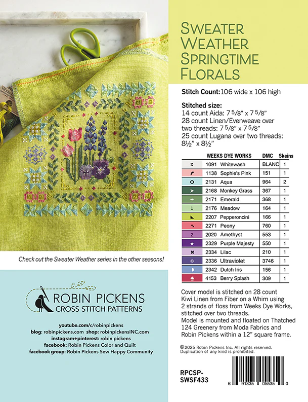 Sweater Weather Springtime Florals digital pdf pattern - Image 2