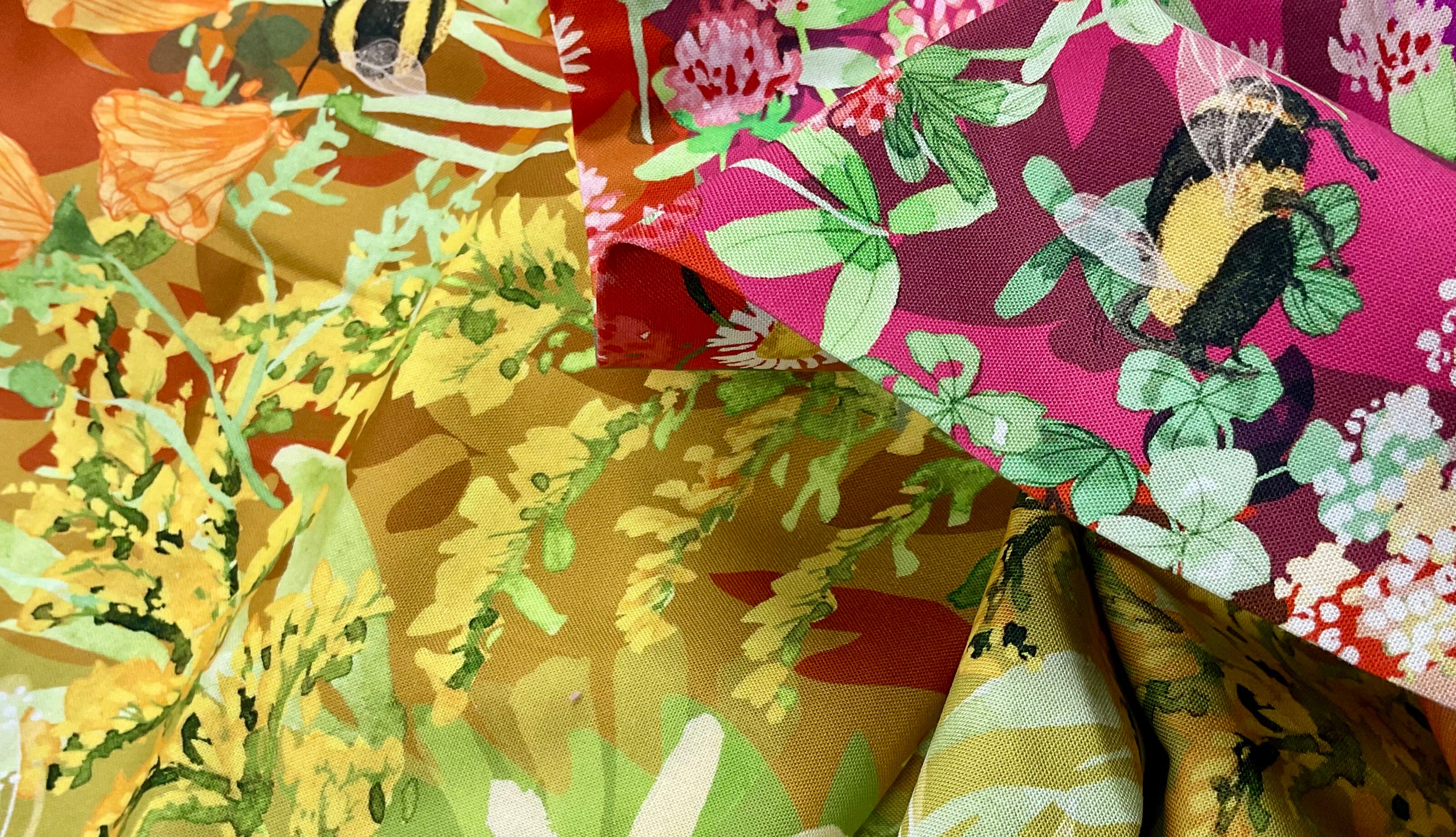 Wild Blossoms Rainbow Panel Yardage - by the 1/2 yard - Image 2