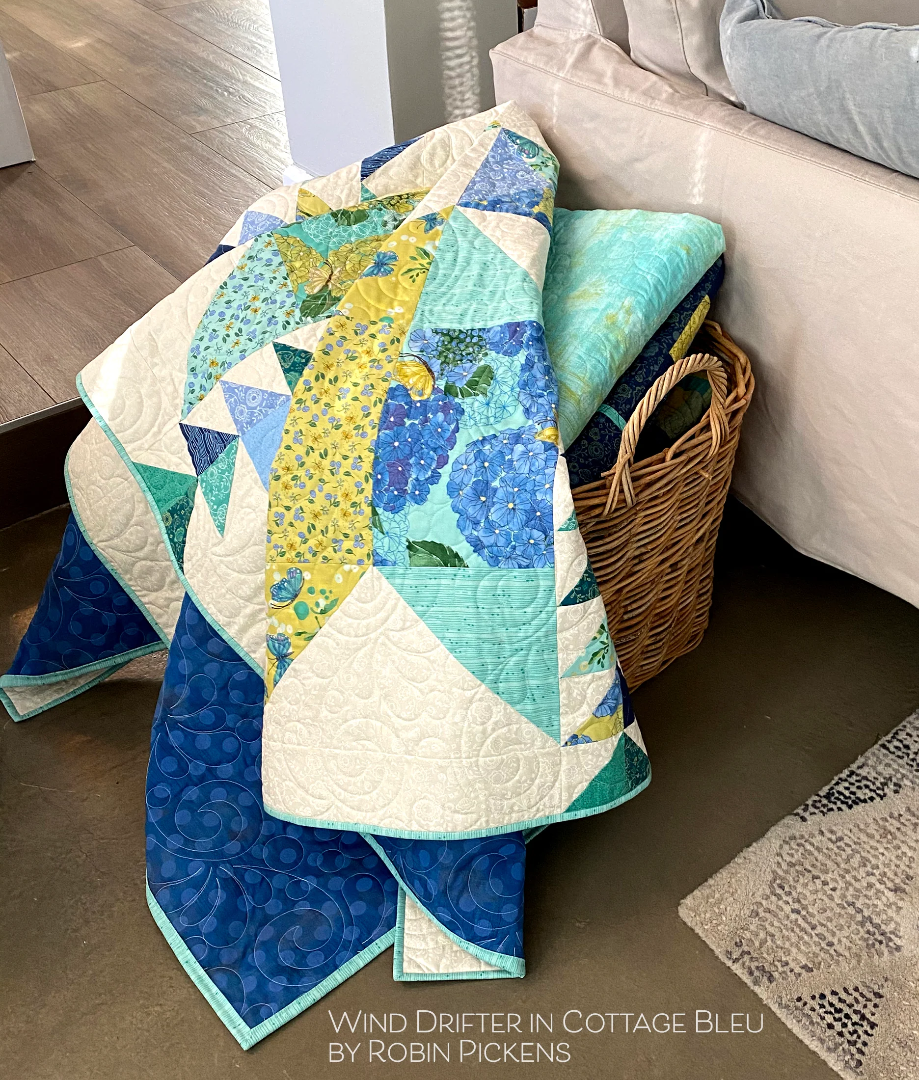 Wind Drifter Quilt Pattern- 2 sizes, Digital Download PDF - Image 4
